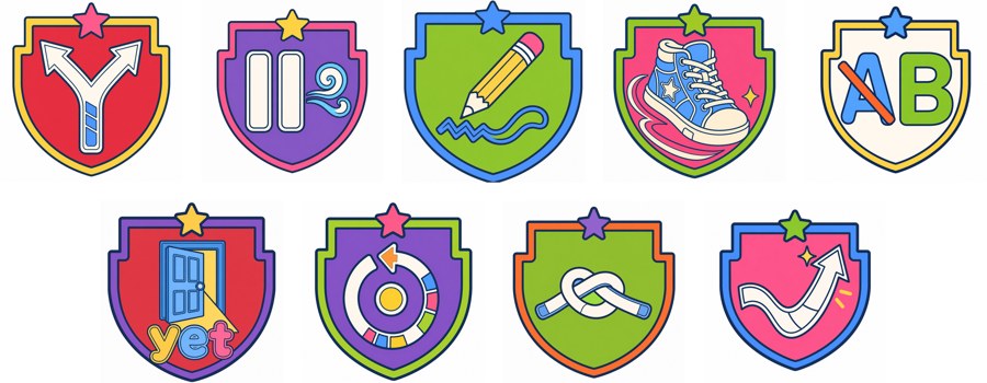 The nine colorful bounce-back power shields kids color in